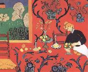 Harmony in Red-The Red Dining Table (mk35) Henri Matisse